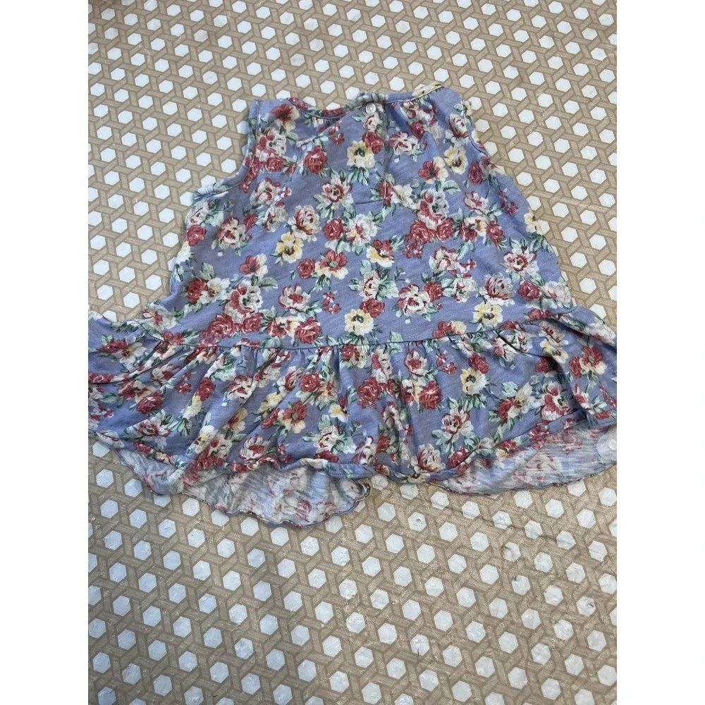 Ralph Lauren‎ Girl Sleeveless Blue Floral  Dress Size 6 months